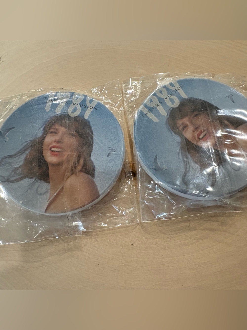 Taylor Swift 1989 set of 2 car coasters New and sealed